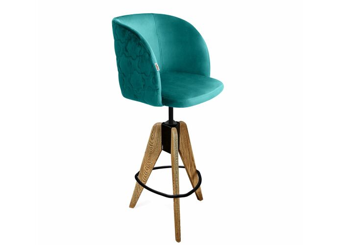 Стул барный Sheffilton SHT-ST33-1/S92 альпийский бирюзовый/браш.коричневый/черный