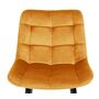 Стул барный SIGNAL CHIC H-2 Velvet Bluvel 68 карри/черный мат