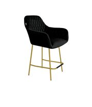 Стул полубарный Sheffilton SHT-ST38/S29P-1 ночное затмение/золото