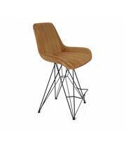 Стул полубарный Sheffilton SHT-ST37/S66-1 арт. СТ-349 горчичный/черный муар