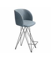 Стул барный Sheffilton SHT-ST33/S66 артикул СТ-491 синий лед/черный муар