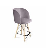 Стул полубарный Sheffilton SHT-ST33/S80-1 сиреневая орхидея/прозрачный лак/черный