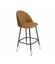 Стул барный Sheffilton SHT-ST35/S131 горчичный/черный муар/золото