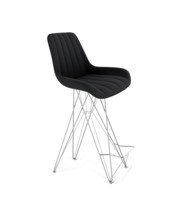 Стул барный Sheffilton SHT-ST37/S66 ночное затмение/хром лак