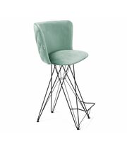 Стул барный Sheffilton SHT-ST36-3/S66 нежная мята/черный муар