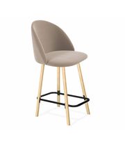 Стул полубарный Sheffilton SHT-ST35/S94-1 латте/прозрачный лак/черный муар