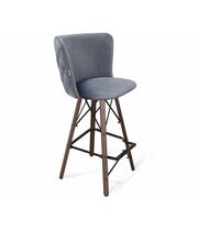 Стул барный Sheffilton SHT-ST36-3/S80 нейтральный серый/темный орех/черный