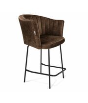 Стул полубарный Sheffilton SHT-ST42-1/S29-1 кофейный трюфель/черный муар