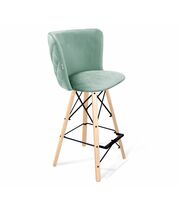 Стул барный Sheffilton SHT-ST36-3/S80 нежная мята/прозрачный лак/черный