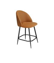 Стул полубарный Sheffilton SHT-ST35/S148-1 горчичный/черный муар