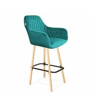 Стул барный Sheffilton SHT-ST38/S94 альпийский бирюз /прозрачный лак/черный