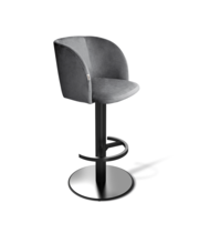 Стул барный Sheffilton SHT-ST33/S137 угольно-серый/стальной/черный муар