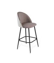 Стул барный Sheffilton SHT-ST35-3/S131 тростниковый сахар/зефирный/черный муар