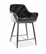 Стул барный SIGNAL CHERRY H-2 Velvet Bluvel 19 черный/черный мат