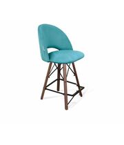 Стул полубарный Sheffilton SHT-ST34-1/S80-1 голубая пастель/тёмный орех/чёрный