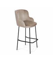 Стул барный Sheffilton SHT-ST39/S29 артикул СТ-561 латте/черный муар