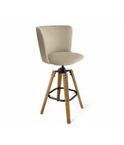 Стул барный Sheffilton SHT-ST36/S93 ванильный сахар/браш.коричневый/черный