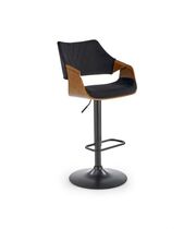 Стул барный HALMAR H124 черный/орех