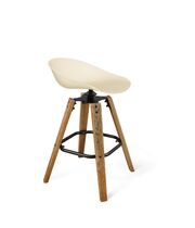 Стул полубарный Sheffilton SHT-ST19/S93 бежевый/браш.коричневый/черный муар