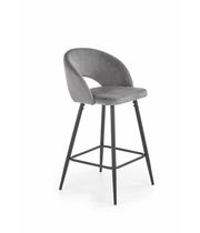 Стул барный HALMAR H96 серый/черный
