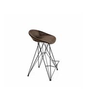 Стул полубарный Sheffilton SHT-ST19-SF1/S66-1 артикул СТ-82 коричневый трюфель/хром лак