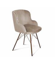 Стул Sheffilton SHT-ST39/S37 латте/медный металлик