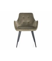 Стул SIGNAL LEMON Velvet Bluvel 77 оливковый/черный
