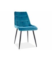 Стул SIGNAL CHIC Velvet Bluvel 85 бирюзовый/черный