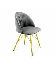 Стул Sheffilton SHT-ST35-1/S37 угольно-серый/золото