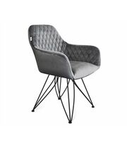 Стул Sheffilton SHT-ST38/S113 угольно-серый/чёрный муар