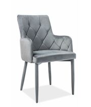 Стул SIGNAL RICARDO Velvet Bluvel 14 серый/серый
