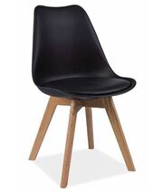 Стул SIGNAL KRIS черный/дуб натуральный