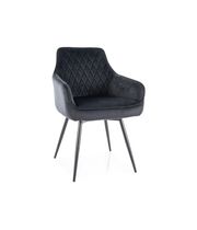 Стул SIGNAL MARLO Velvet Bluvel 19 черный/черный, поворотный