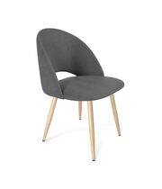 Стул Sheffilton SHT-ST34/S95-W платиново-серый/прозрачный лак/черный муар