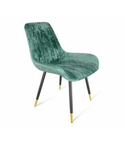 Стул Sheffilton SHT-ST37/S95-1 арт. СТ-380 зеленый чай/черный муар/золото