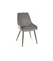 Стул SIGNAL COBE Velvet Bluvel 14 серый/черный