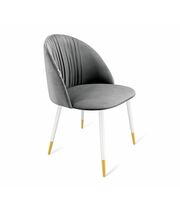 Стул Sheffilton SHT-ST35-1/S129 угольно-серый/белый муар/золото