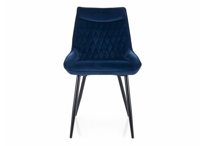 Стул SIGNAL AGAT Velvet Bluvel 86 синий/черный
