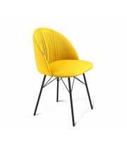 Стул Sheffilton SHT-ST35-1/S64 имперский жёлтый/чёрный муар