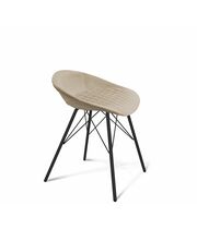 Стул Sheffilton SHT-ST19-SF2/S37 артикул СТ-544 ванильный крем/черный муар