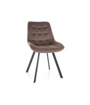 Стул SIGNAL MONTI Velvet Bluvel 38 капучино/черный, поворотный