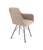 Стул Sheffilton SHT-ST38-1/S37 латте/медный металлик