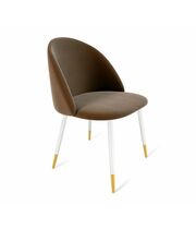 Стул Sheffilton SHT-ST35/S129 кофейный ликер/белый муар/золото