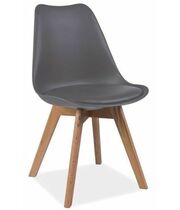 Стул SIGNAL KRIS серый/дуб натуральный