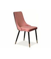 Стул SIGNAL PIANO Velvet Bluvel 52 античный розовый/черный/золотой