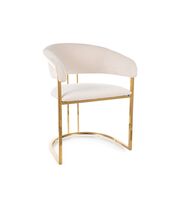 Стул SIGNAL TULIPE Velvet Bluvel 22 светло-бежевый/золотой