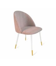 Стул Sheffilton SHT-ST35/S129 артикул СТ-525 розовый десерт/белый муар/золото