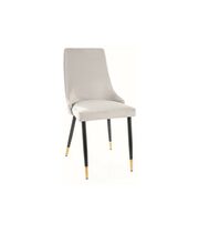 Стул SIGNAL PIANO Velvet Bluvel 03 светло-серый/черный/золотой