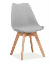 Стул SIGNAL KRIS светло-серый/дуб натуральный