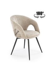 Стул HALMAR K550 бежевый/черный